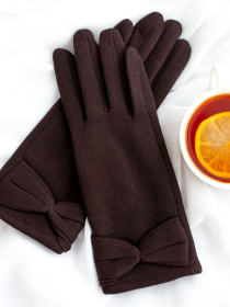 Рукавички ISSA Plus модель PE-18_darkbrown Фото