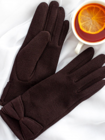 Рукавички ISSA Plus модель PE-18_darkbrown Фото