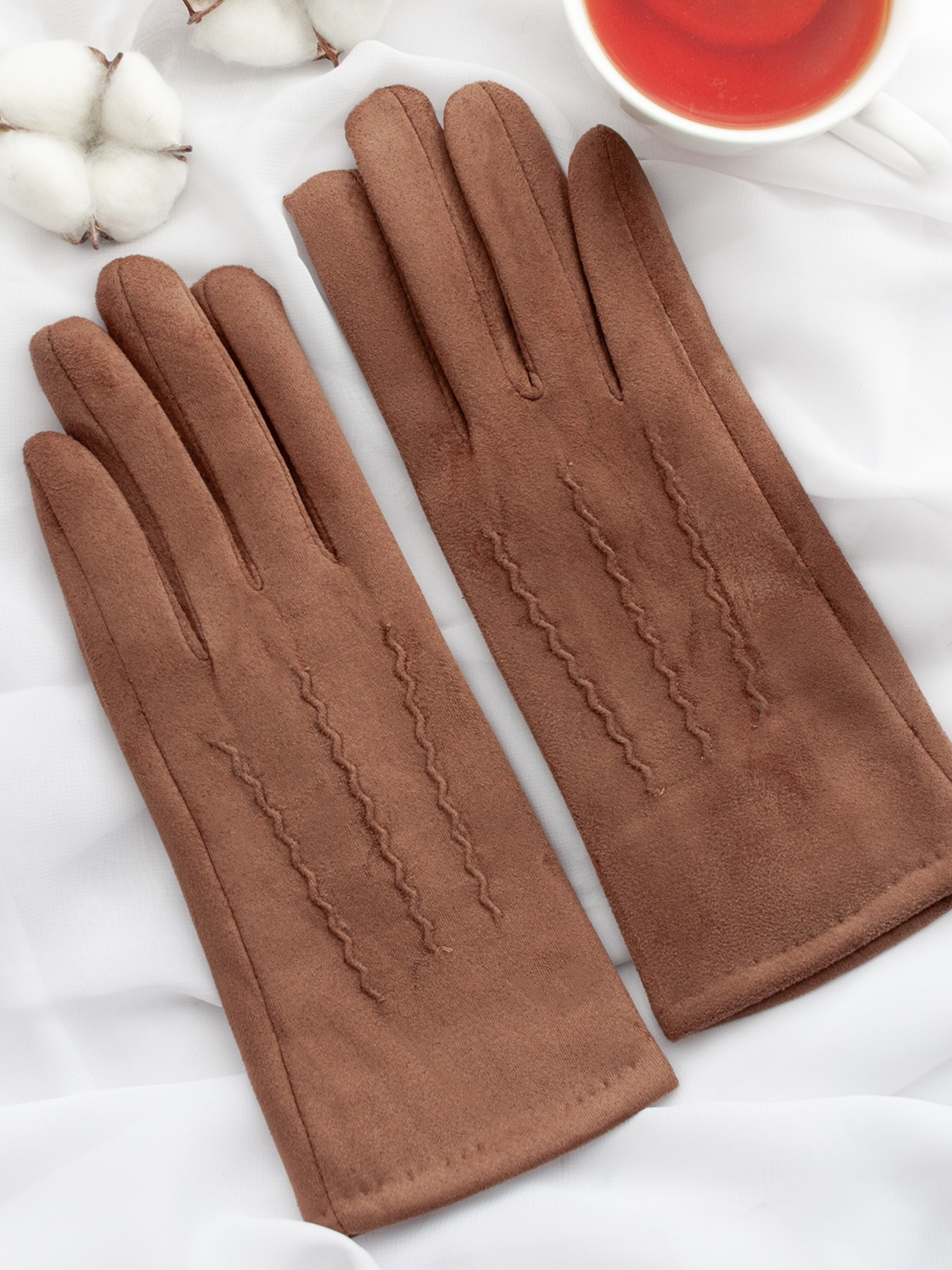 Перчатки ISSA Plus модель PE-19_brown Фото