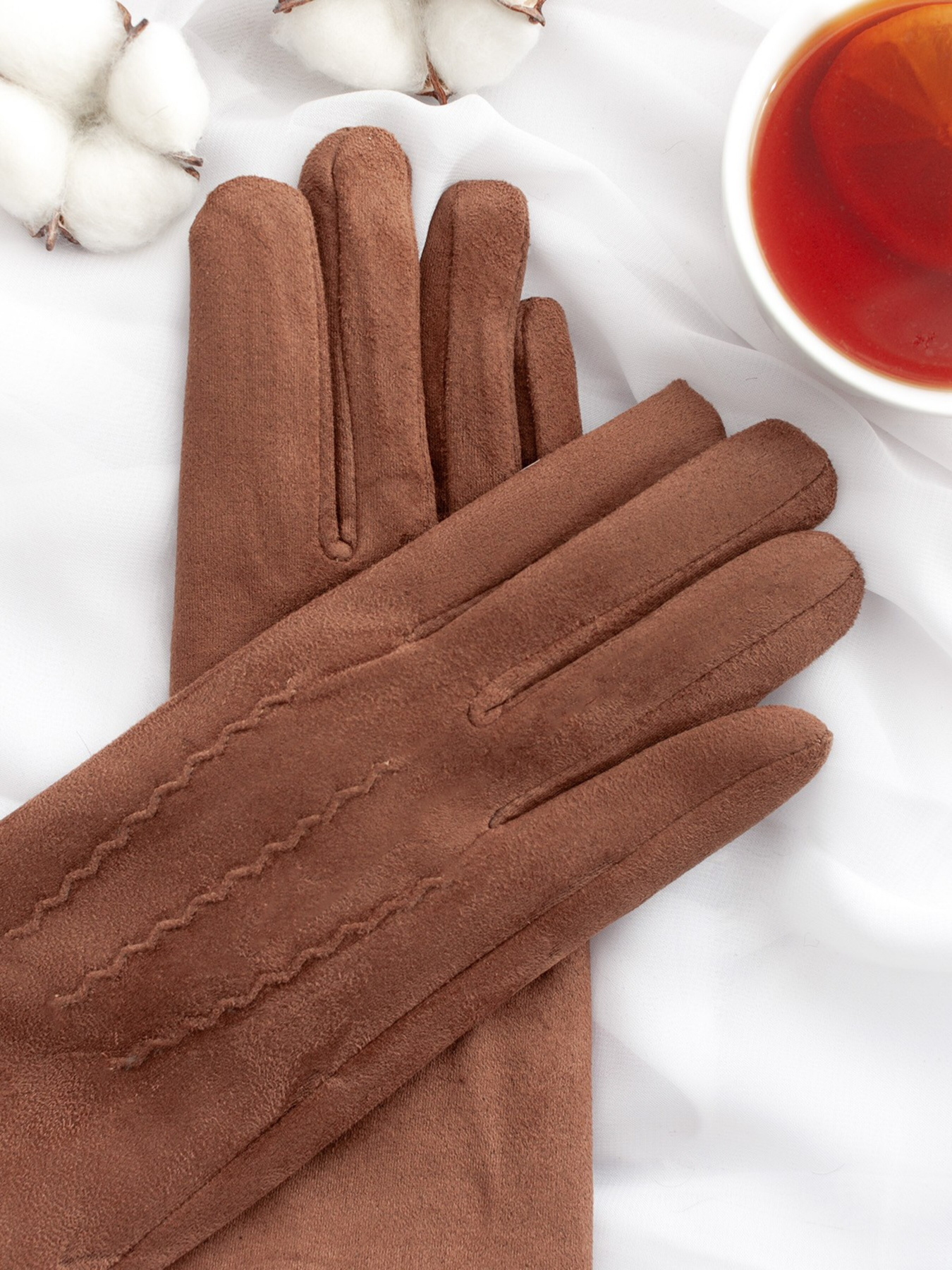 Рукавички ISSA Plus модель PE-19_brown Фото