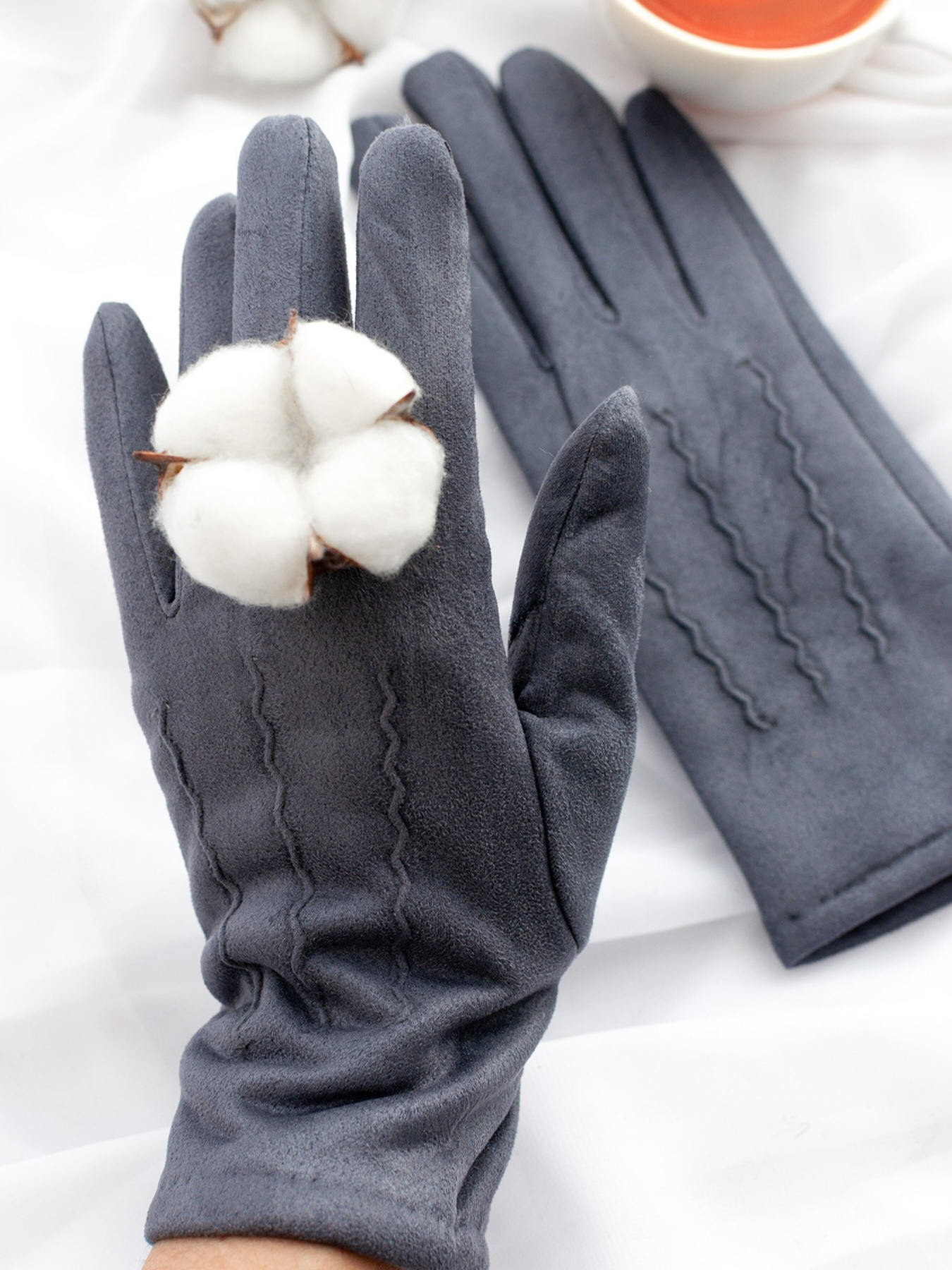 Рукавички ISSA Plus модель PE-19_blue Фото