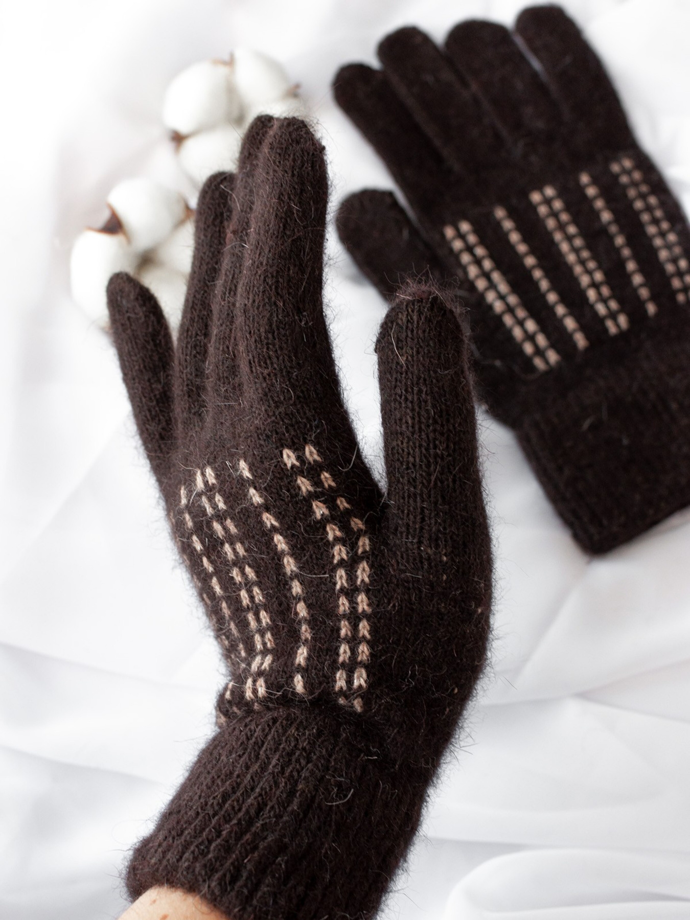 Перчатки ISSA Plus модель PE-20_darkbrown Фото