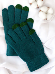 Перчатки ISSA Plus модель PE-21_darkgreen Фото