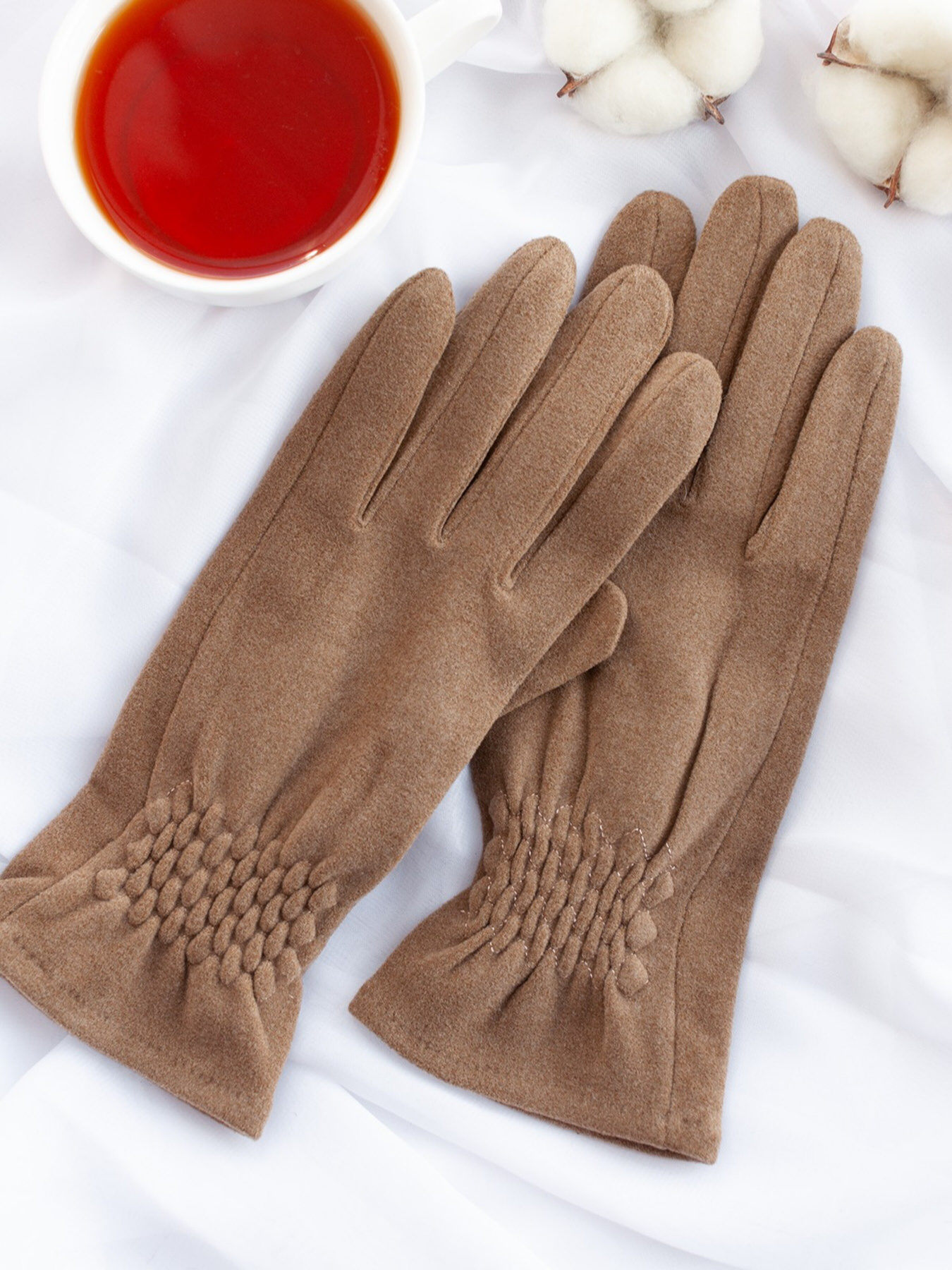 Перчатки ISSA Plus модель PE-22_beige Фото