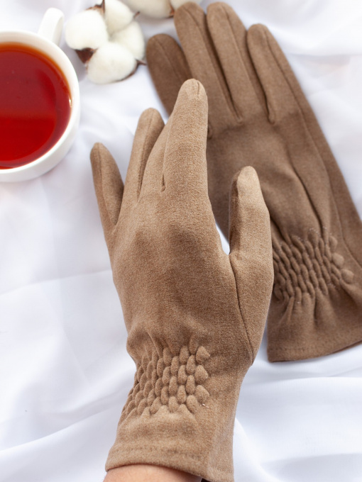 Перчатки ISSA Plus модель PE-22_beige Фото