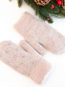 Варежки ISSA Plus модель PE-24_beige Фото