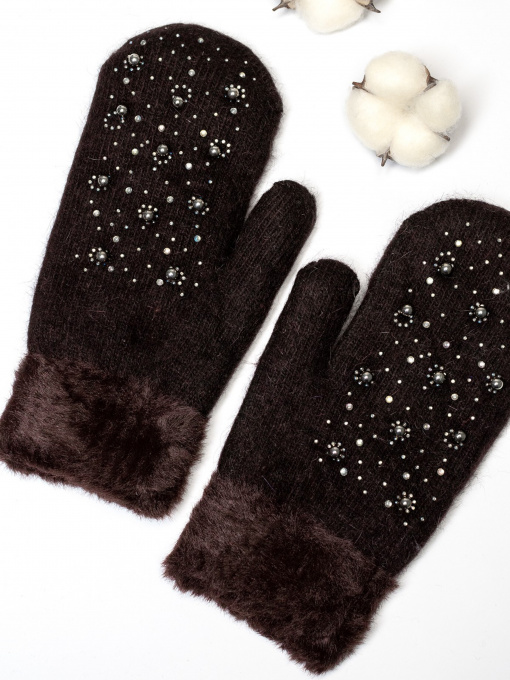 Рукавиці ISSA Plus модель PE-24_darkbrown Фото