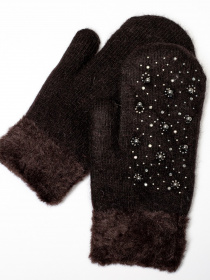 Рукавиці ISSA Plus модель PE-24_darkbrown Фото