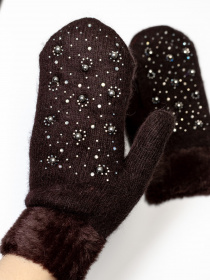 Рукавиці ISSA Plus модель PE-24_darkbrown Фото