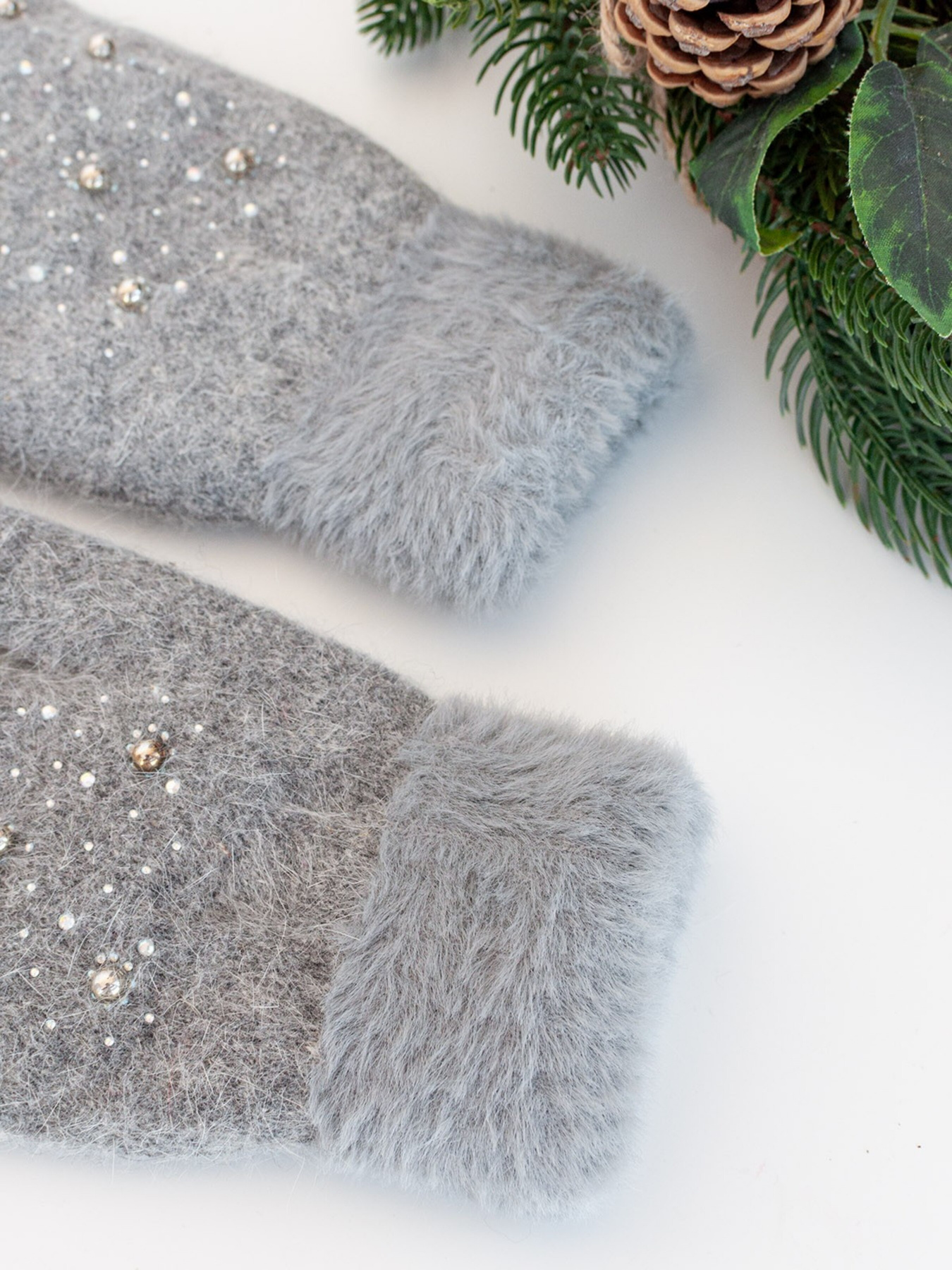 Варежки ISSA Plus модель PE-24_darkgray Фото