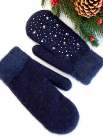 Варежки ISSA Plus модель PE-24_darkblue Фото