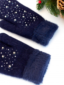 Рукавиці ISSA Plus модель PE-24_darkblue Фото