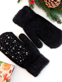 Варежки ISSA Plus модель PE-24_black Фото