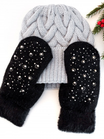 Варежки ISSA Plus модель PE-24_black Фото