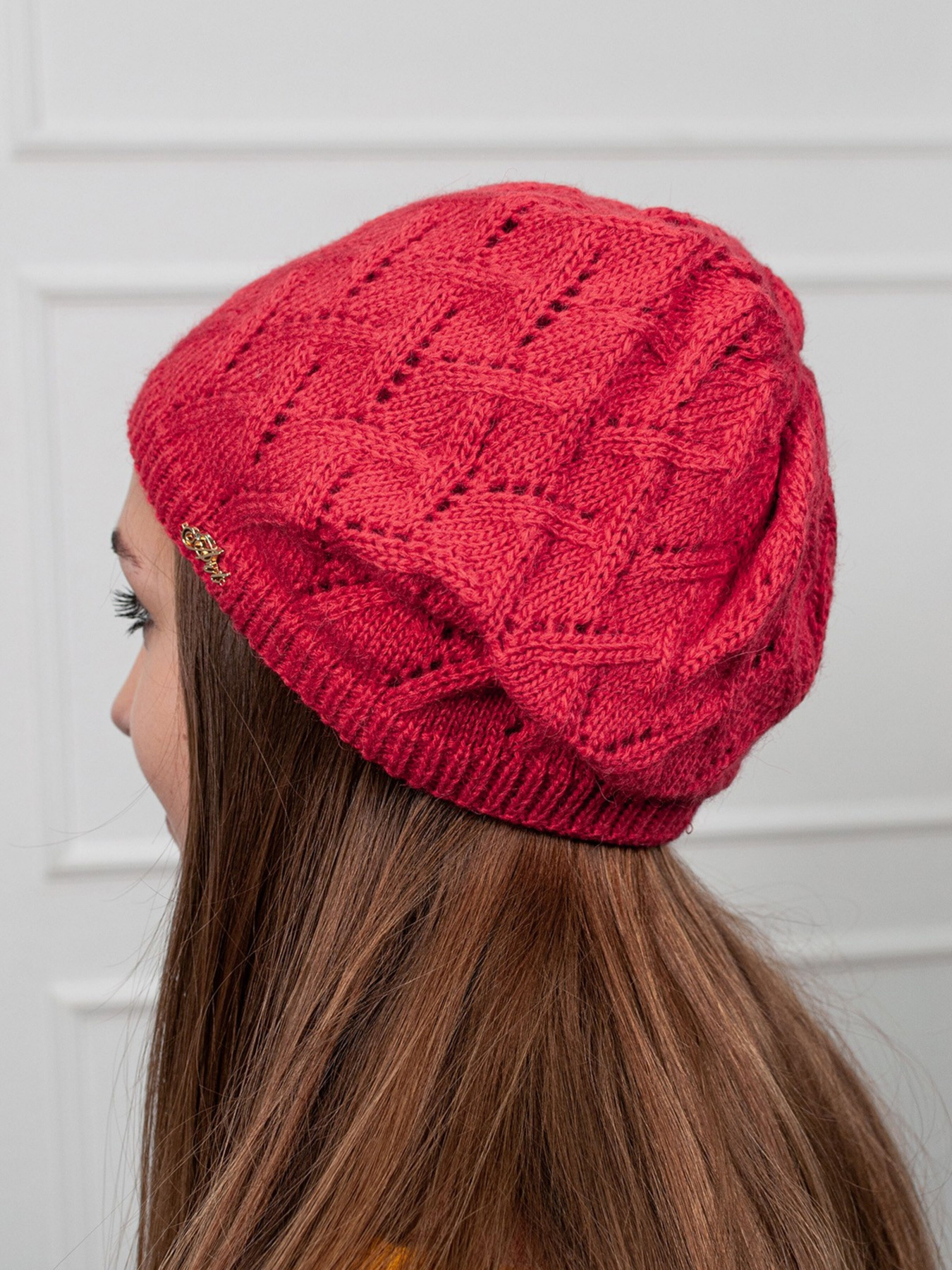 Шапка ISSA Plus модель SH-14_coral Фото