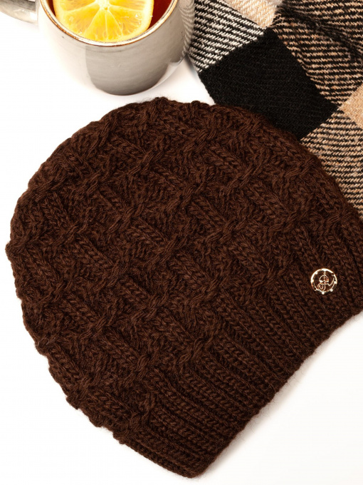 Шапка ISSA Plus модель SH-15_brown Фото