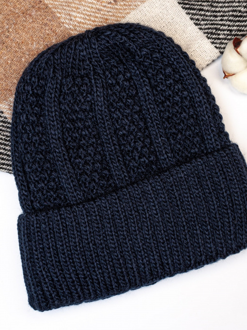 Шапка ISSA Plus модель SH-18_darkblue Фото