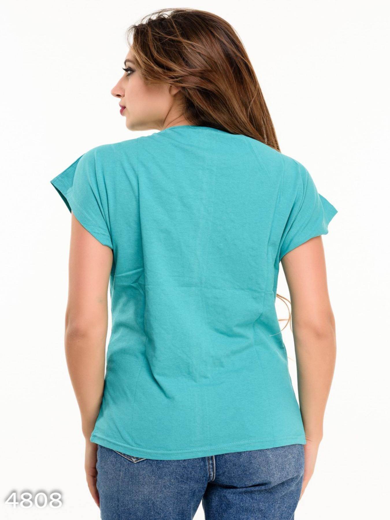 Футболка ISSA Plus модель 4808_turquoise Фото