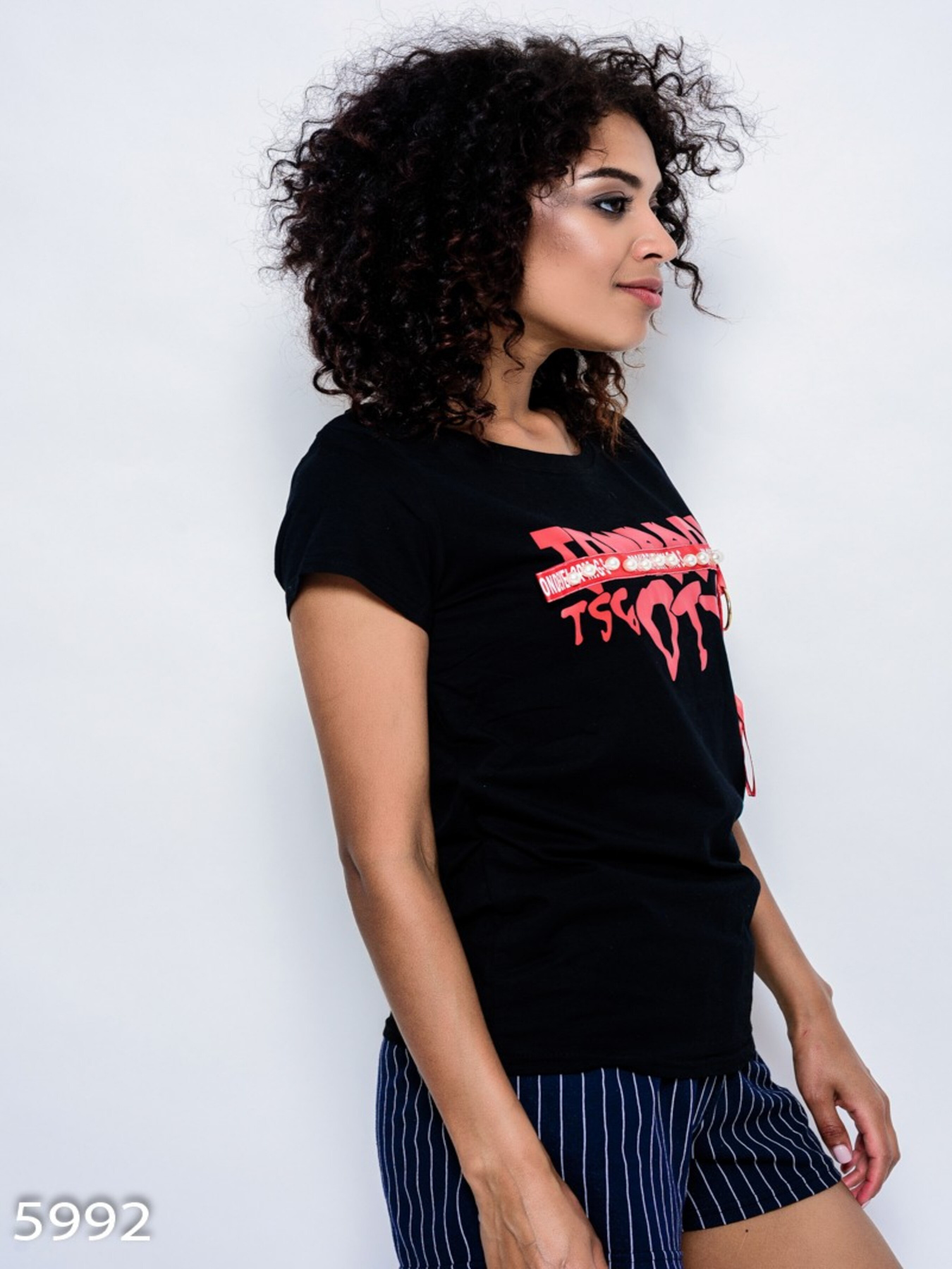 Футболка ISSA Plus модель 5992_black Фото