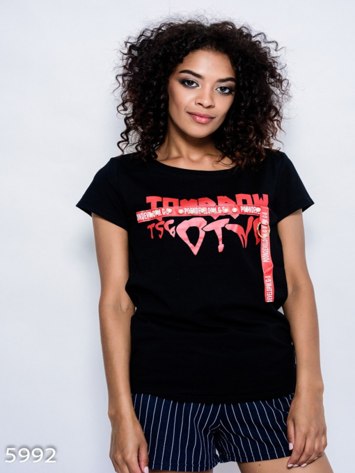 Футболка ISSA Plus модель 5992_black Фото