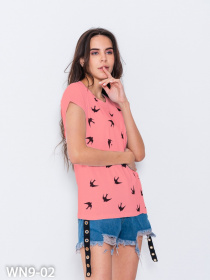 Футболка ISSA Plus модель WN9-02_pink Футболка ISSA Plus модель WN9-02_pink Фото