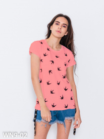 Футболка ISSA Plus модель WN9-02_pink Футболка ISSA Plus модель WN9-02_pink Фото