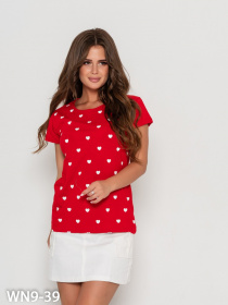 Футболка ISSA Plus модель WN9-39_red Футболка ISSA Plus модель WN9-39_red Фото