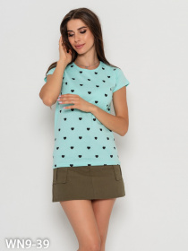 Футболка ISSA Plus модель WN9-39_mint Футболка ISSA Plus модель WN9-39_mint Фото