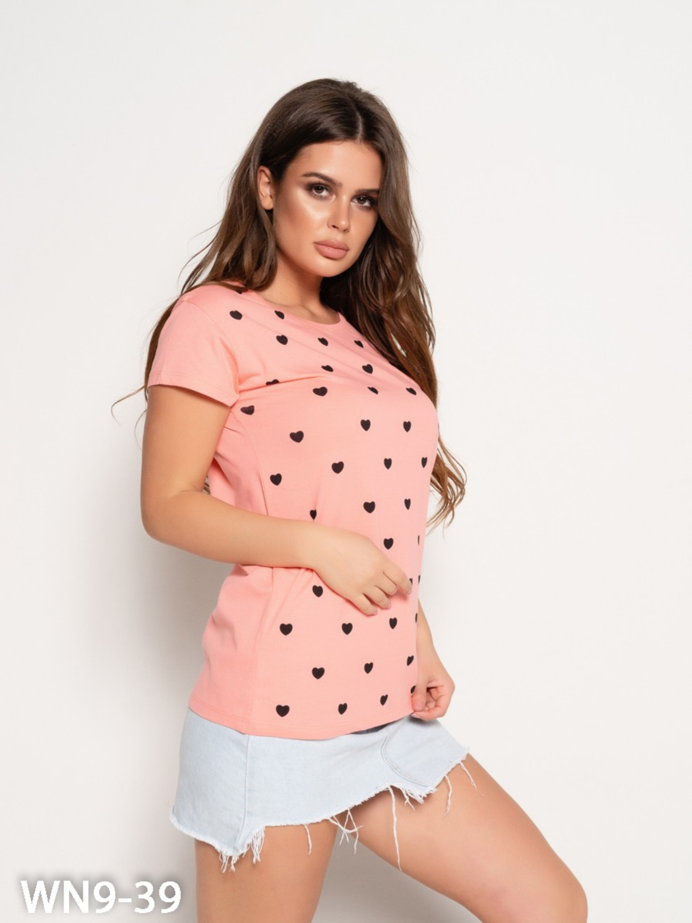 Футболка ISSA Plus модель WN9-39_peach Фото