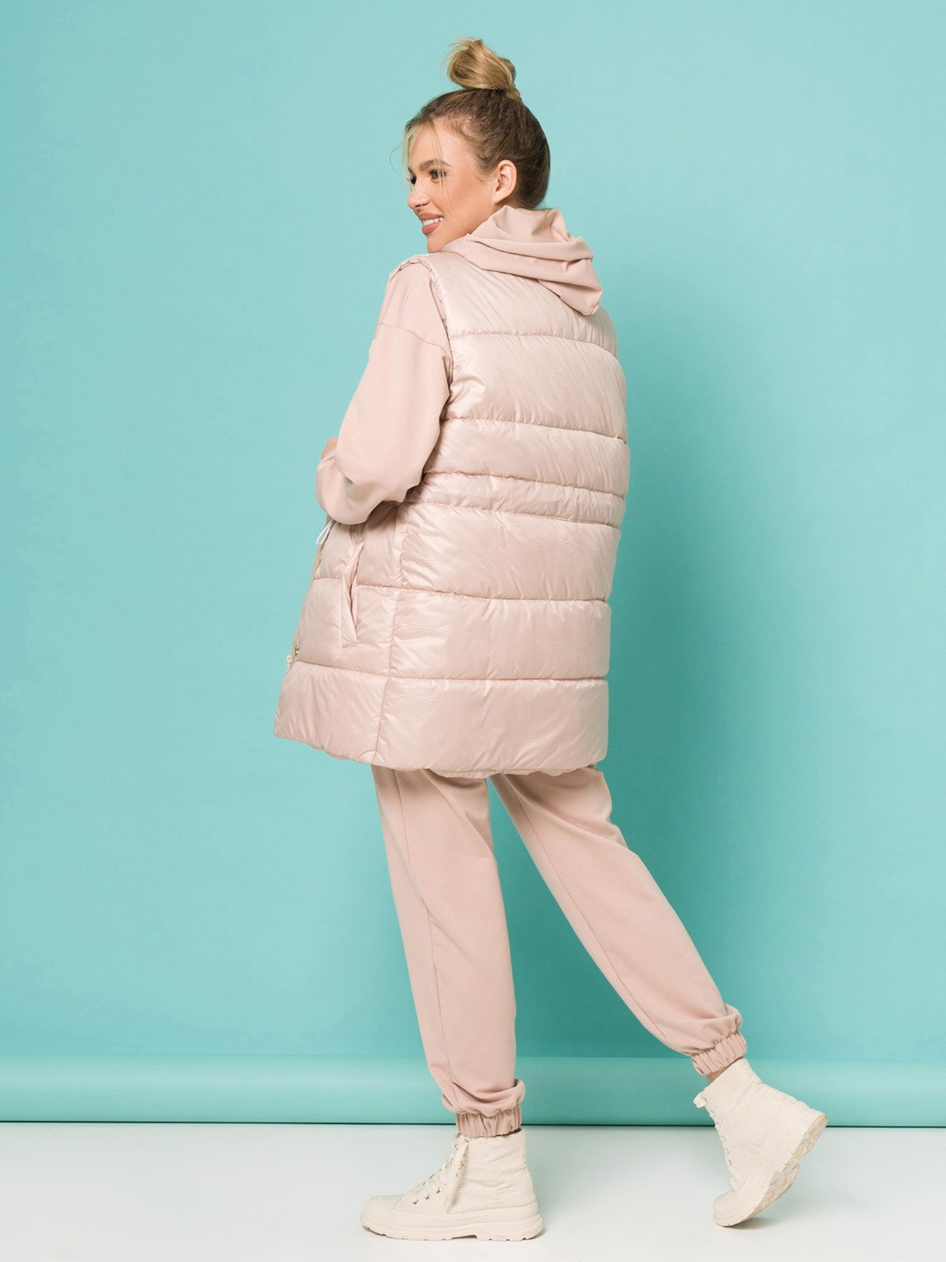 Жилет с утеплителем ISSA Plus модель SA-337_beige. Фото