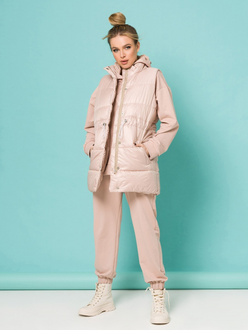 Жилет с утеплителем ISSA Plus модель SA-337_beige. Фото