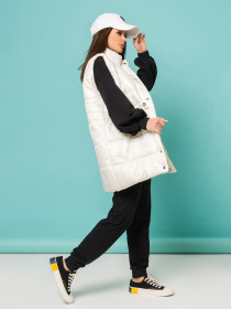 Жилет с утеплителем ISSA Plus модель SA-337_milky. Фото