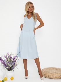 Сукня міді ISSA Plus модель 13013_lightblue Фото