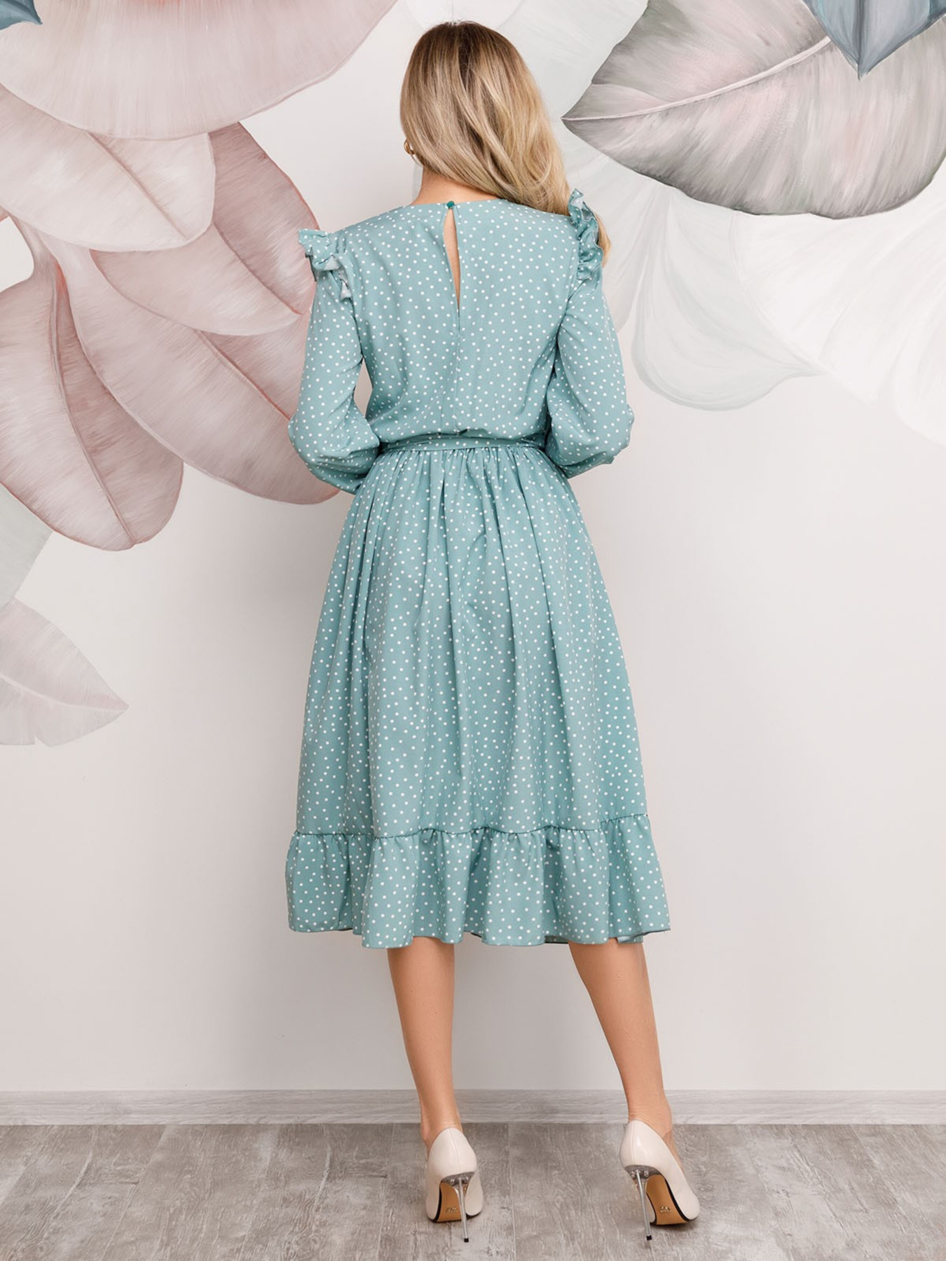 Платье миди ISSA Plus модель 12198_mint Фото