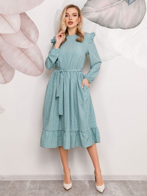 Платье миди ISSA Plus модель 12198_mint Фото