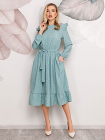 Сукня міді ISSA Plus модель 12198_mint Фото