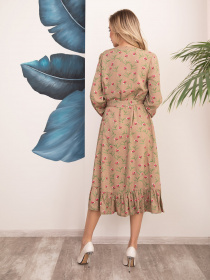 Сукня міді ISSA Plus модель 12532_beige Фото