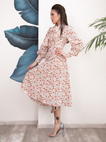 Сукня міді ISSA Plus модель 12540_multicolor Фото