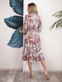 Платье миди ISSA Plus модель 12522_white Фото