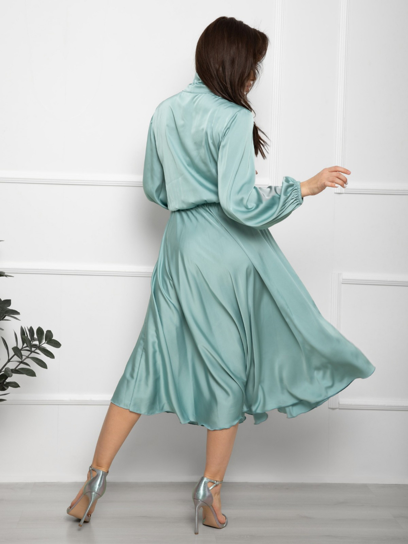 Сукня міді ISSA Plus модель 12380_turquoise Фото