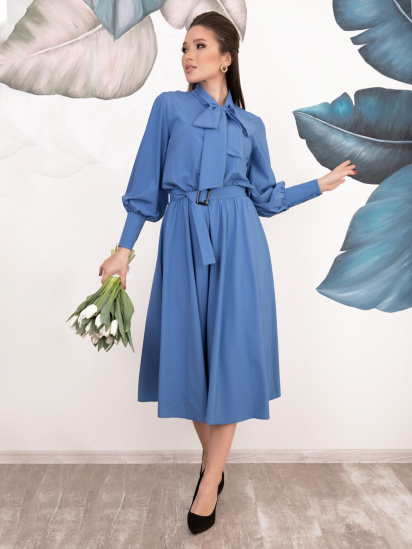 Сукня міді ISSA Plus модель 12165_lightblue - фото