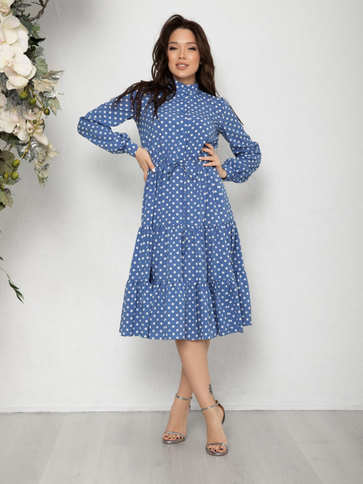 Платье миди ISSA Plus модель 12569_lightblue Фото