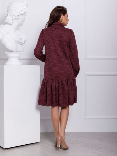 Сукня міні ISSA Plus модель 12328_burgundy — фото 3 - INTERTOP