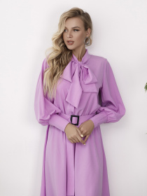 Сукня міді ISSA Plus модель 12165_lilac Фото