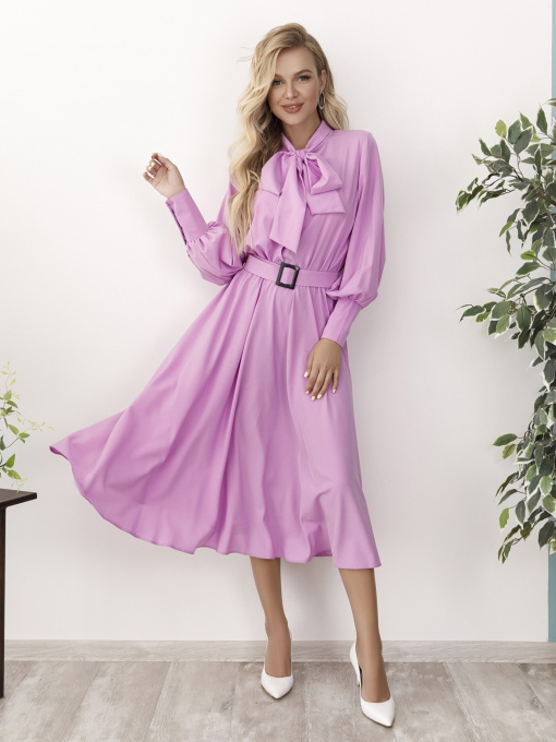 Платье миди ISSA Plus модель 12165_lilac Фото
