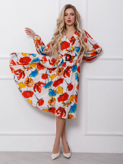 Сукня міді ISSA Plus модель 12416_multicolor - фото