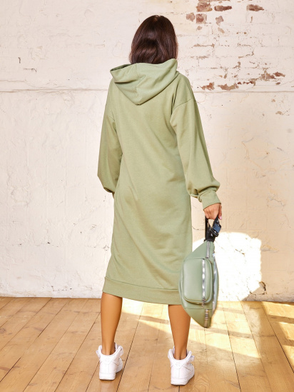 Сукня міді ISSA Plus модель 12889_olive — фото 3 - INTERTOP