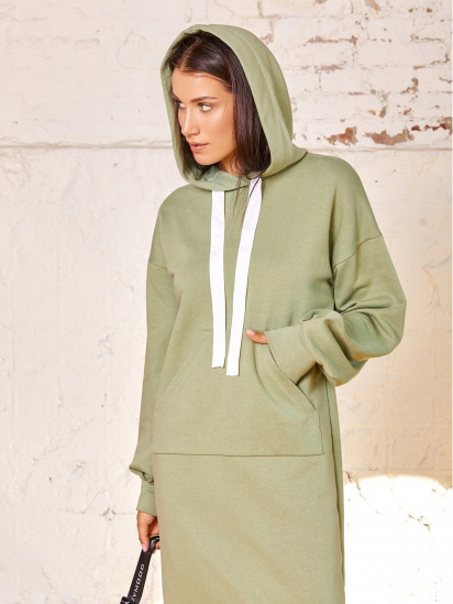 Сукня міді ISSA Plus модель 12889_olive — фото 4 - INTERTOP