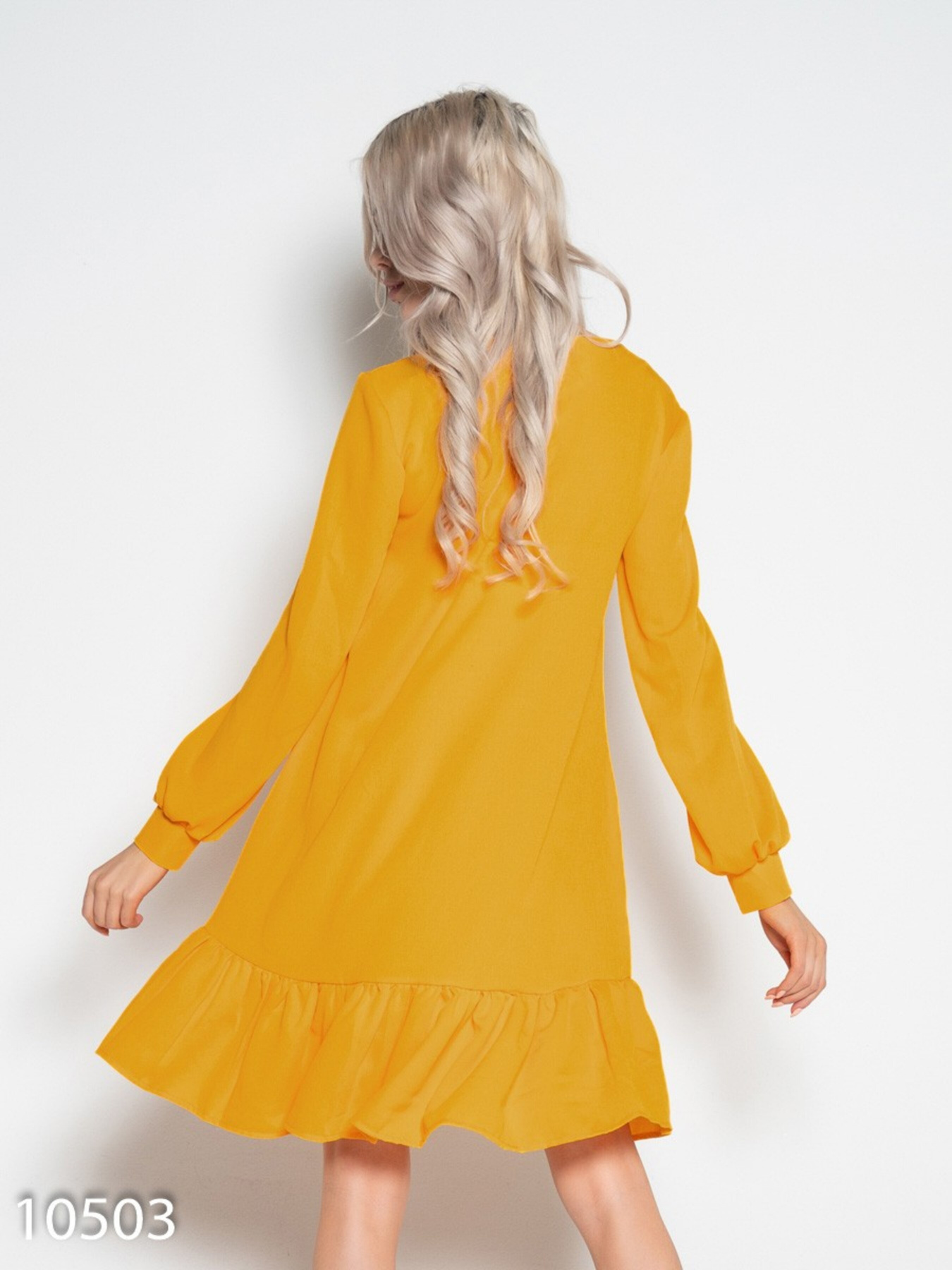 Платье мини ISSA Plus модель 10503_mustard Фото