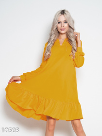 Платье мини ISSA Plus модель 10503_mustard Фото